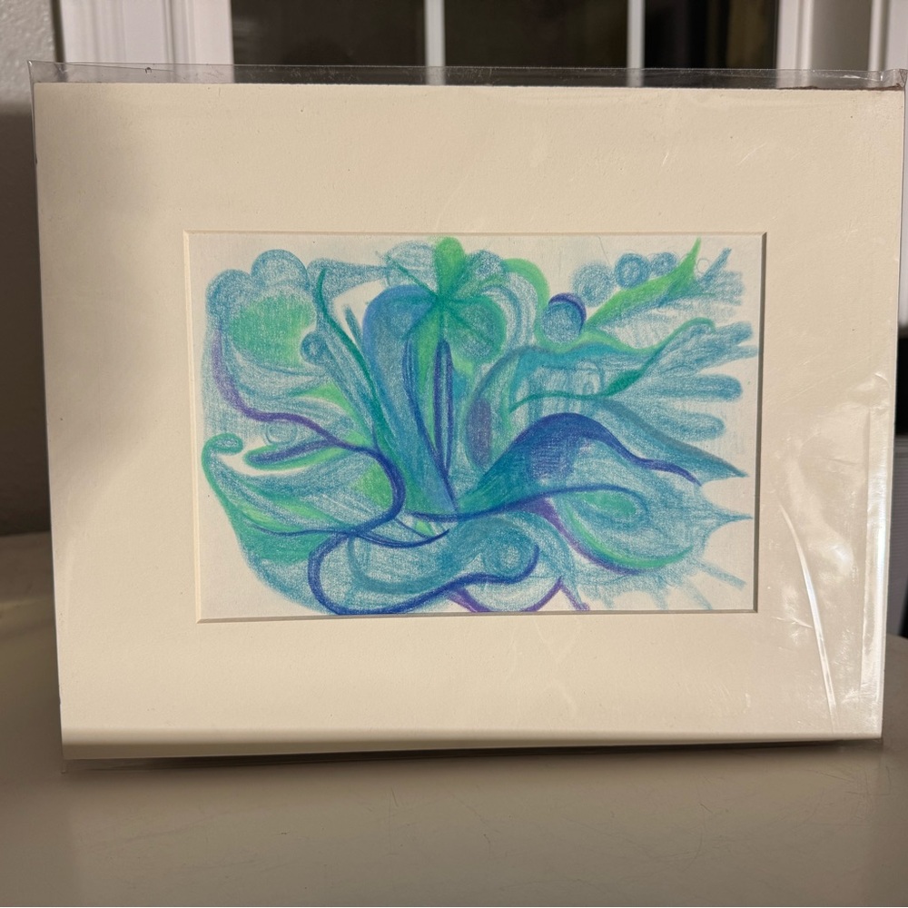 Abstract Blue and Green Art Print